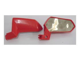 Pair of wing mirrors red