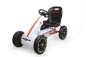 Licensed Abarth Pedal Go Kart White-White