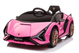 12V Licensed Lamborghini Sian Ride On Car Pink