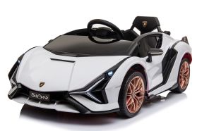 12V Licensed Lamborghini Sian Ride On Car White